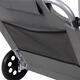 Skladacie plážové ležadlo s operadlom a slnečníkom, šedé