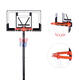 Nastaviteľný basketbalový kôš MOVEPRO do výšky 305 cm