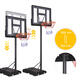 Nastaviteľný voľne stojaci basketbalový kôš MOVEPRO do výšky 305 cm