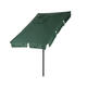 Veľký obdélnikový slnečník s naklonením a kľukou, zelený 200x130 cm