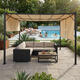 Záhradná pergola MultiGarden 3x4 m s oceľovou konštrukciou a béžovou strechou