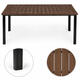 Veľký záhradný stôl pre 8 osôb 180×90 cm – hnedý vrch MultiGarden
