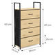 Textilný organizér s 4 šuflíkmi ModernHome - 60 cm