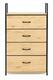 Textilný organizér s 4 šuflíkmi ModernHome - 60 cm