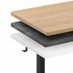Elektricky nastaviteľný stôl ModernHome s výškou 72-120 cm a čiernym povrchom