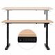 Elektrický stôl 120x60 cm s výškou nastaviteľnou 72-118 cm svetlý dub ModernHome