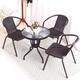 Elegantný záhradný stôl s tvrdeným sklom 60 cm pre terasu a balkón