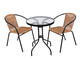 Elegantný záhradný stôl s tvrdeným sklom 60 cm pre terasu a balkón