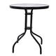 Elegantný záhradný stôl s tvrdeným sklom 60 cm pre terasu a balkón
