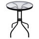 Elegantný záhradný stôl s tvrdeným sklom 60 cm pre terasu a balkón