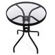 Elegantný záhradný stôl s tvrdeným sklom 60 cm pre terasu a balkón